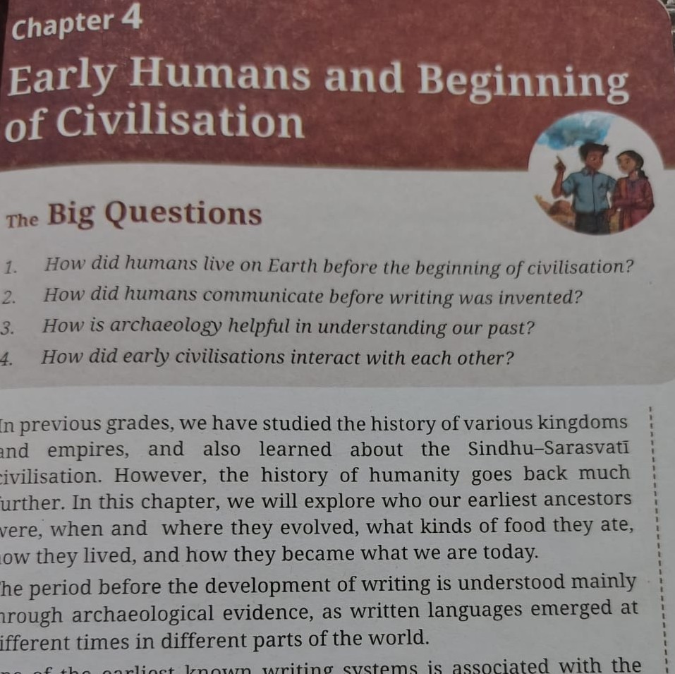 Class 9 Social Science Chapter 4 Early Humans and Beginning of civilization Excercise Questions and Answers