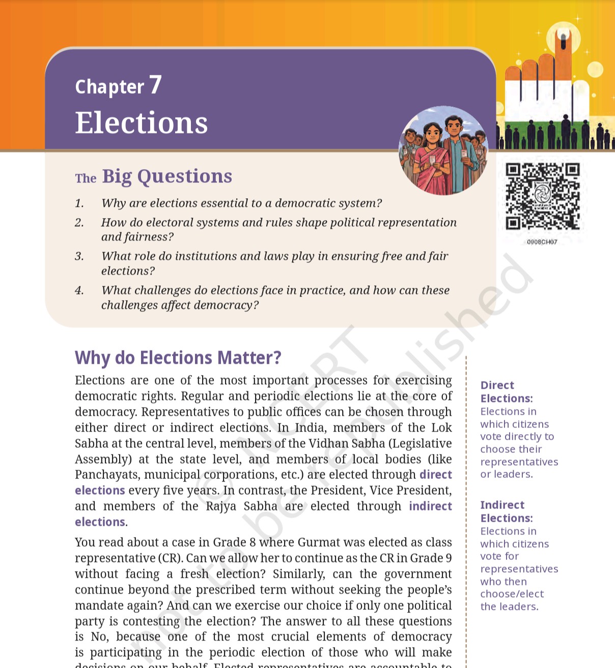 Class 9 SST Understanding Society india and beyond Chapter 7 Elections Excercise