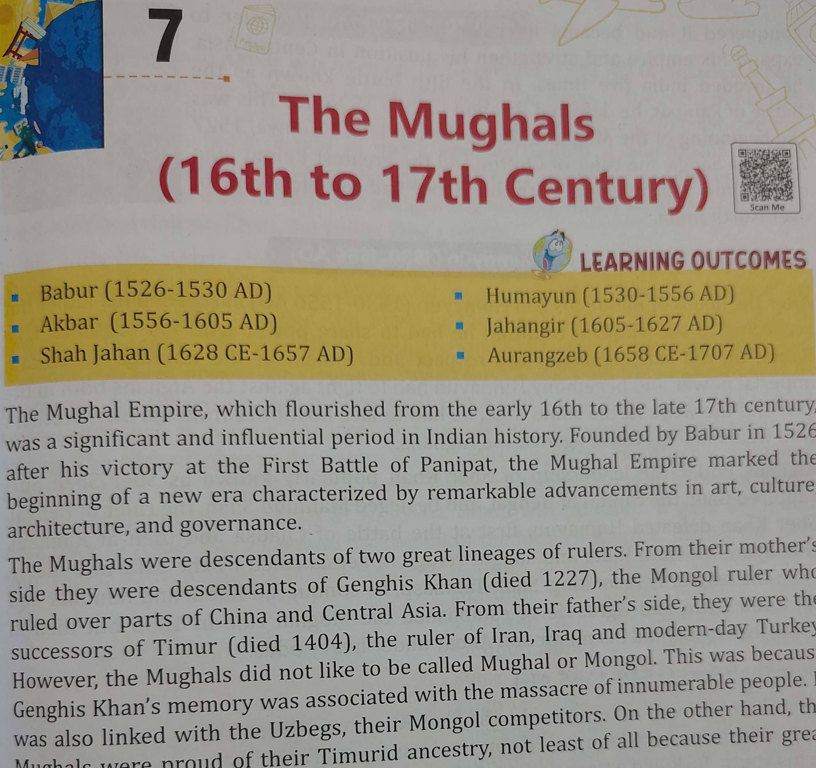 Class 7 Our Social Studies Chapter Mughal Empire