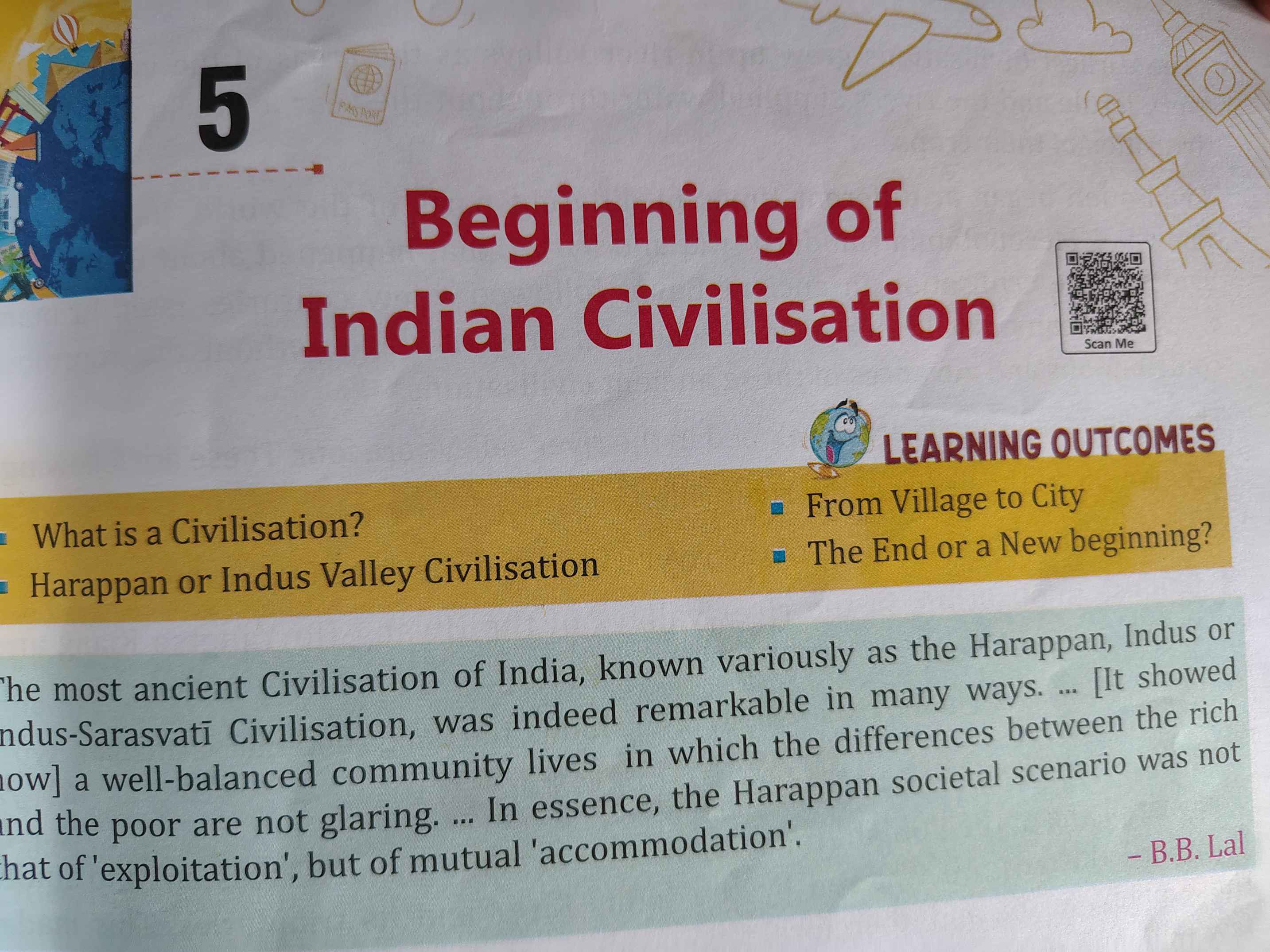 Class 6 Social Studies Chapter Beginning of Indian Civilization Excercise