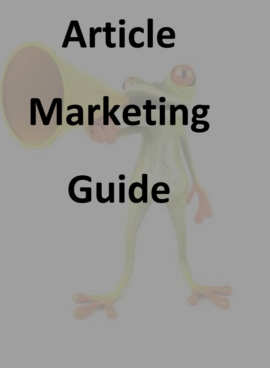 Article marketing guide